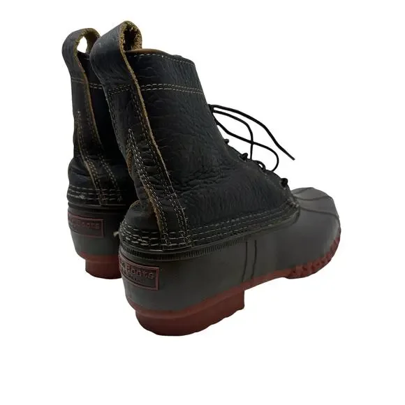 L.L. Bean Men’s 6” Bean Boots Brown Leather Duck Boots Made in Maine Size 10 M